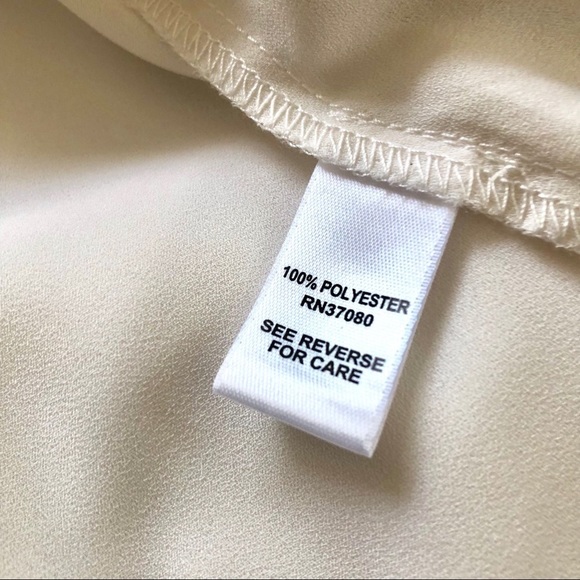 Cato semi sheer cream white lace long sleeve Top S - Picture 7 of 7